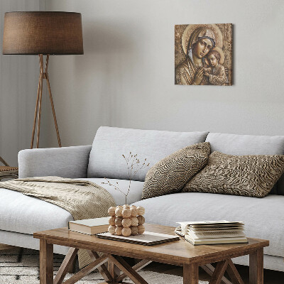 Obraz na płótnie Płaskorzeźba Matki Boskiej z Jezusem