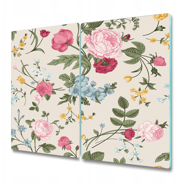 Deska do krojenia Kolorowe kwiaty różowe