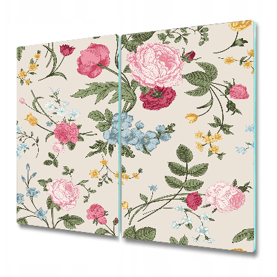 Deska do krojenia Kolorowe kwiaty różowe