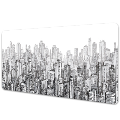 Mata ochronna na biurko Miasto czarno-białe