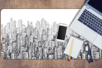 Mata ochronna na biurko Miasto czarno-białe