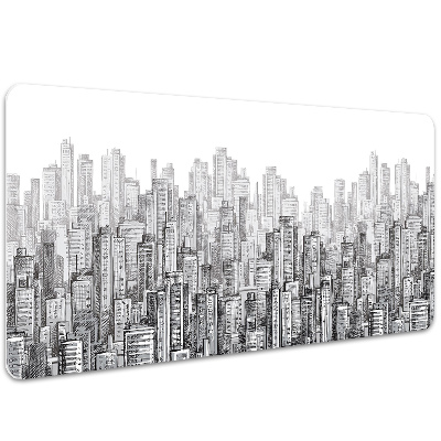 Mata ochronna na biurko Miasto czarno-białe