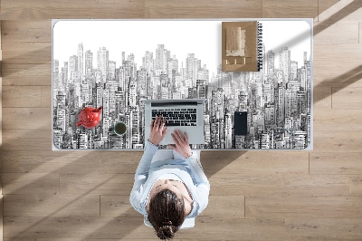 Mata ochronna na biurko Miasto czarno-białe