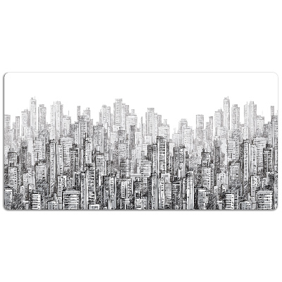 Mata ochronna na biurko Miasto czarno-białe