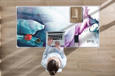 Mata ochronna na biurko Artystyczne plamy