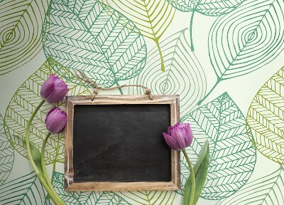 Modny winylowy dywan Szkielet liści