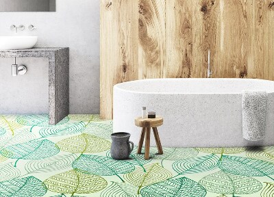 Modny winylowy dywan Szkielet liści