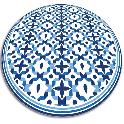 Mata winylowa do domu okrągła kształty geometryczne