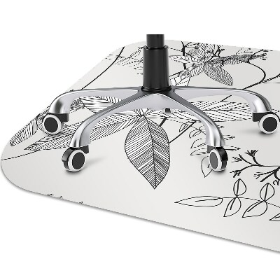 Mata pod fotel biurowy Kwiaty Doodle