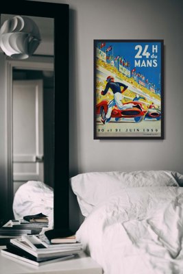 Plakat w stylu retro Beligond h du mans