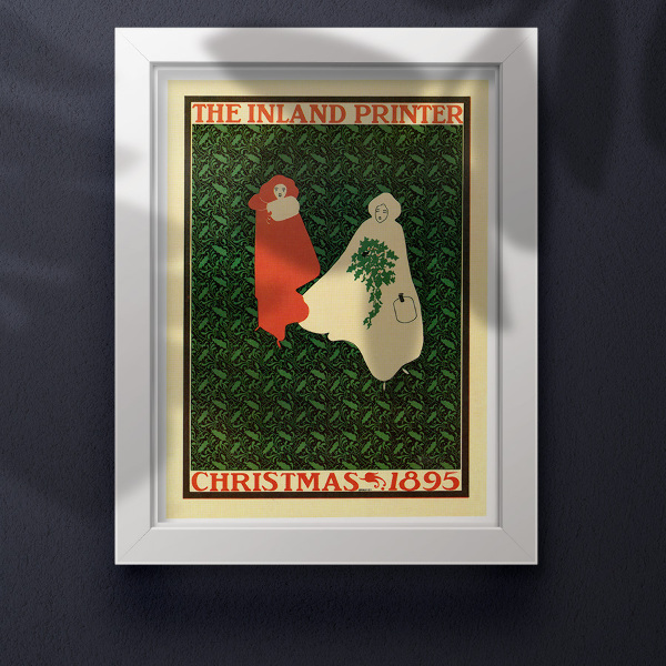 Plakat Drukarka śródlądowe, Boże Narodzenie 1895