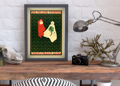 Plakat Drukarka śródlądowe, Boże Narodzenie 1895