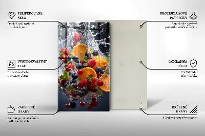 Szklana deska do krojenia Owoce w wodzie