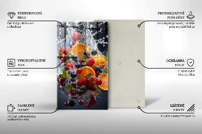 Szklana deska do krojenia Owoce w wodzie