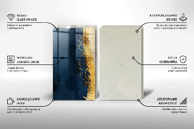 Szklana deska do krojenia Abstrakcja złoto