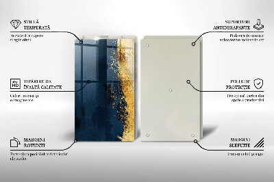 Szklana deska do krojenia Abstrakcja złoto