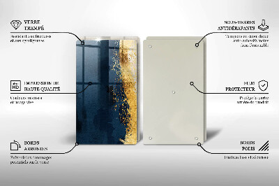 Szklana deska do krojenia Abstrakcja złoto