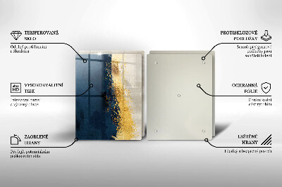 Szklana deska do krojenia Abstrakcja złoto