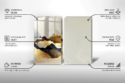 Deska do krojenia Abstrakcja złote góry