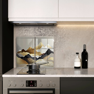 Deska do krojenia Abstrakcja złote góry