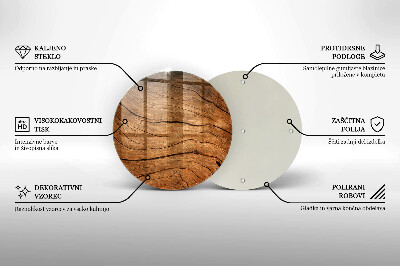 Szklana deska do krojenia Tekstura deski drewna