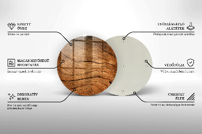 Szklana deska do krojenia Tekstura deski drewna