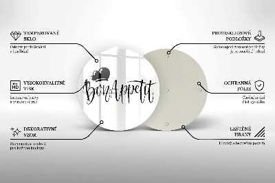 Deska kuchenna szklana Napis Bon Appetit