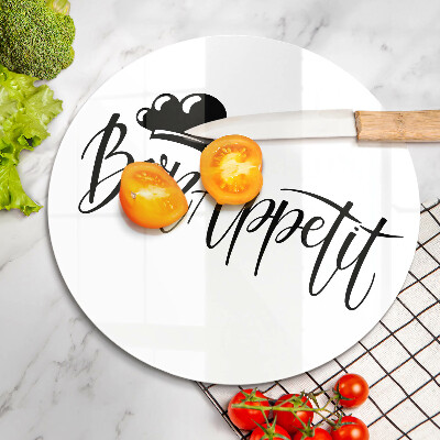 Deska kuchenna szklana Napis Bon Appetit