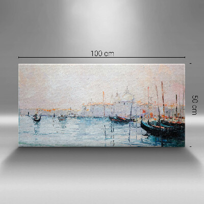 Obraz na płótnie 100x50 Weneckie gondole obraz olejny