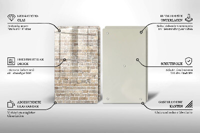 Osłona ściany przy kuchence gazowej Ściana jasne cegły