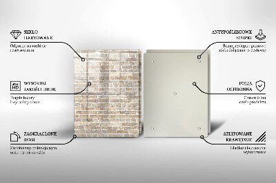 Osłona ściany przy kuchence gazowej Ściana jasne cegły