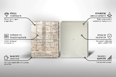 Osłona ściany przy kuchence gazowej Ściana jasne cegły