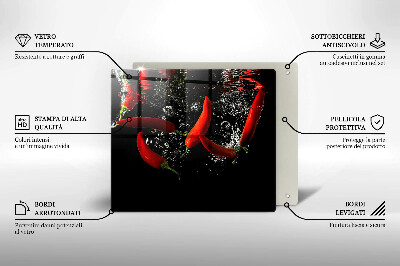 Osłona na płytę indukcyjną Papryczki chili w wodzie
