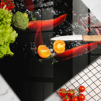 Osłona na płytę indukcyjną Papryczki chili w wodzie