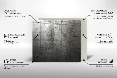 Osłona na płytę indukcyjną Tekstura metalu