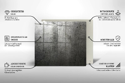 Osłona na płytę indukcyjną Tekstura metalu