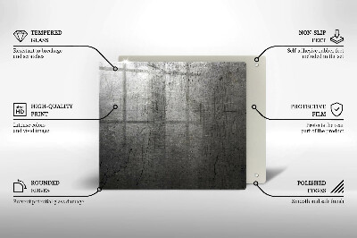 Osłona na płytę indukcyjną Tekstura metalu