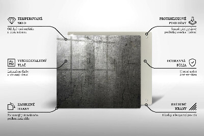 Osłona na płytę indukcyjną Tekstura metalu