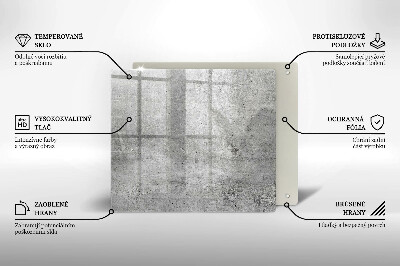 Szkło na płytę indukcyjną Tekstura beton