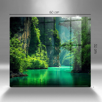 Płyta ochronna na kuchenkę Pejzaż laguna