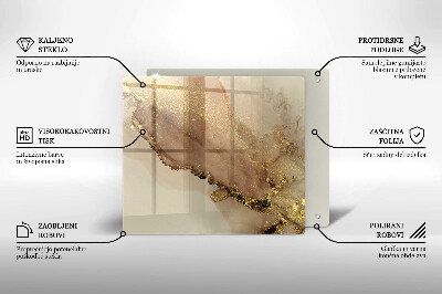 Ochrona na ścianę w kuchni Abstrakcja złoto