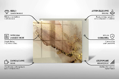 Ochrona na ścianę w kuchni Abstrakcja złoto