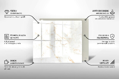 Płyta ochronna na kuchenkę Elegancki kamień marmur