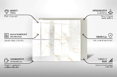 Płyta ochronna na kuchenkę Elegancki kamień marmur