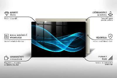 Osłona na ścianę przed zabrudzeniem Niebieska abstrakcja
