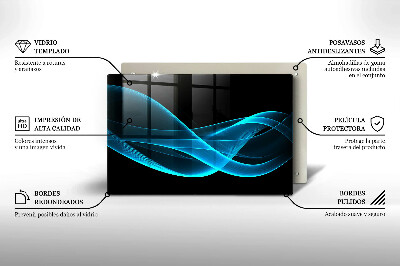 Osłona na ścianę przed zabrudzeniem Niebieska abstrakcja