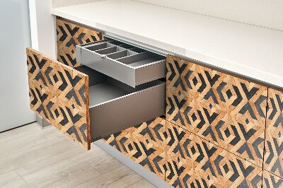 Okleina ozdobna Geometryczny wzór z deseczek