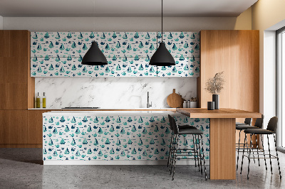 Okleina meblowa Wzór dziecięcy Statki Wieloryby