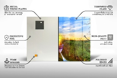Obraz na szkle Widok na jezioro zachód słońca