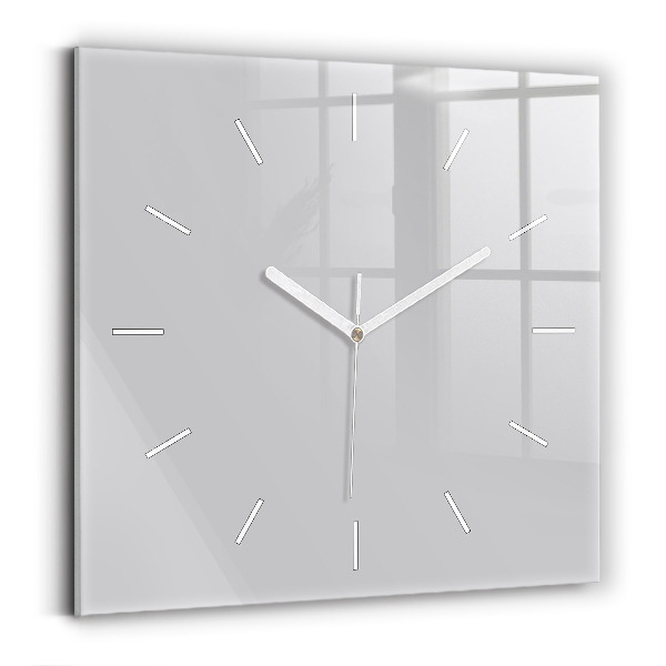 Zegar szklany 30x30 Jasny Szary